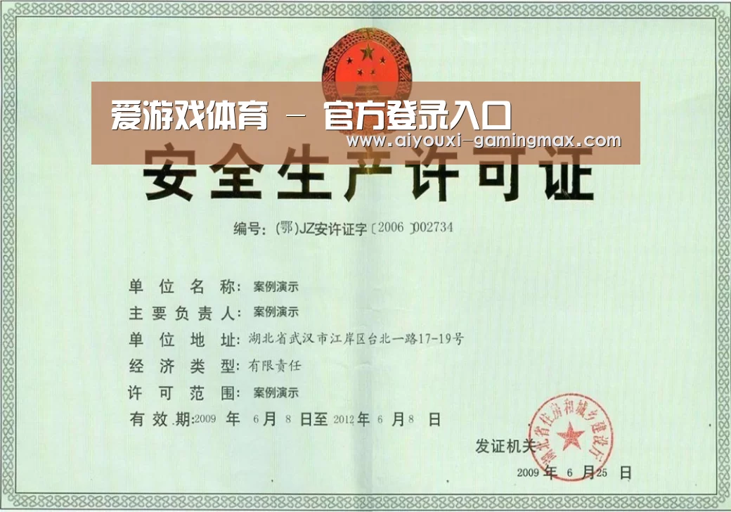 爱游戏体育荣誉证书三